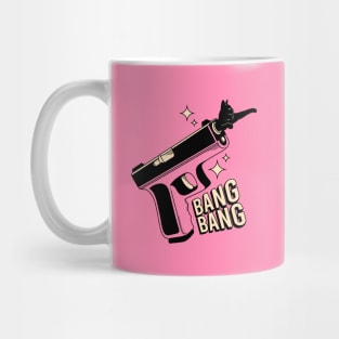 Bang Bang Black Cat in pink Mug